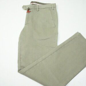 Isaia Tinto Slim Brown Cotton Blend Casual Men Chino Pant 48R EU NEW